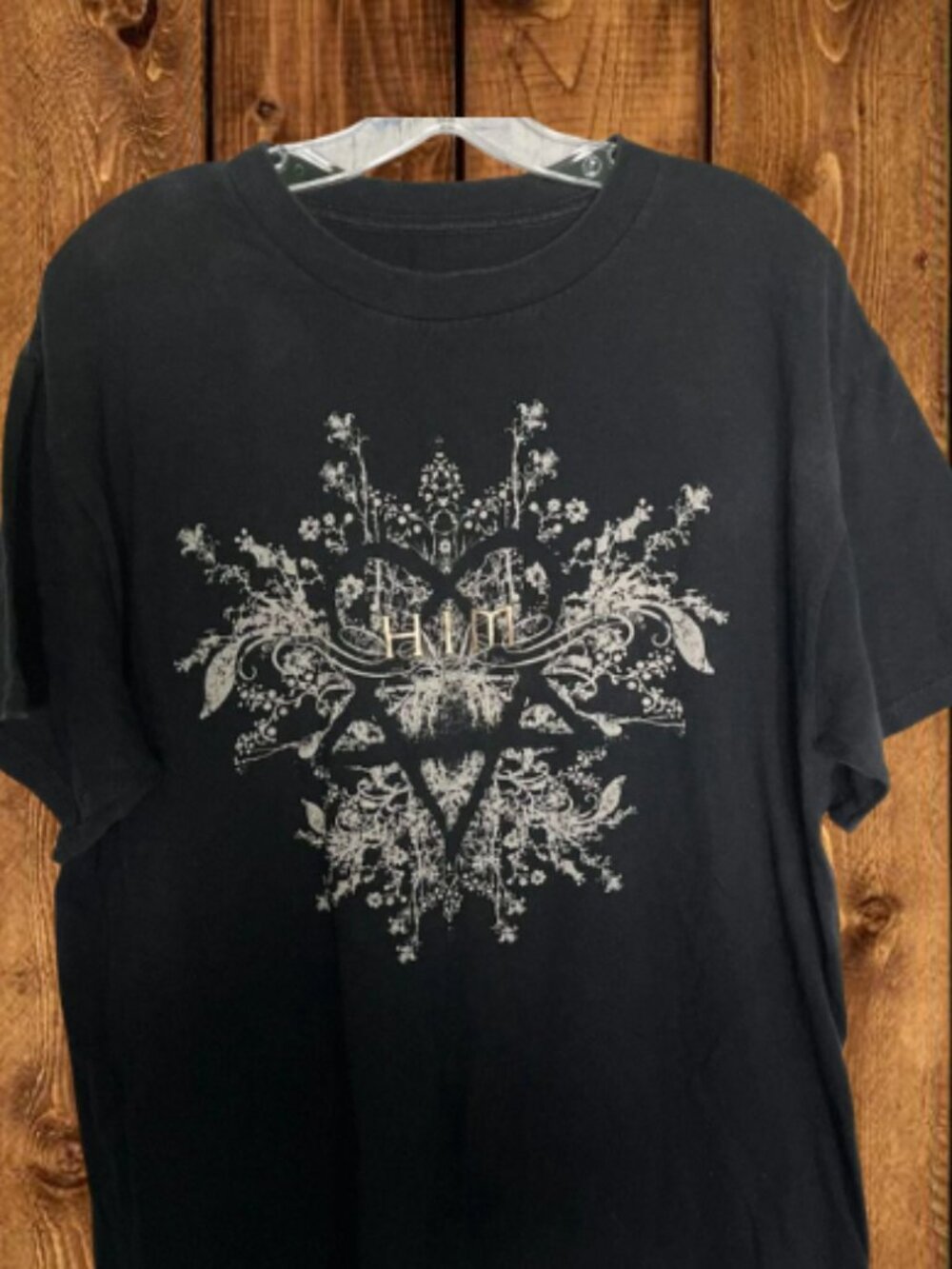 HIM Floral Heartogram Band T-Shirt
